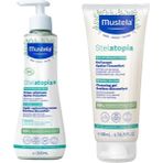 Mustela Stelatopia Lipit Yenileyici Krem ve Şampuan Seti 300 ml + 200 ml – Kokusuz, Vegan, Parabensiz Bitkisel Formül