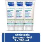 Mustela Stelatopia Nemlendirici Bebek Şampuanı 200 ml Çok Kuru ve Atopik Ciltler İçin 3'lü Set