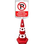 Müşteri Harici Park Yasaktır Çift Taraf Baskı Kırmızı Ultra Kedi Gözlü Ağırlıklı Koni Seti Trafik Dubası