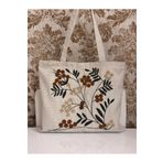 Mustgross Plaj & Günlük Kullanım Punch Fermuarlı Keten Çanta 1 Adet 42X34cm askı 26cm