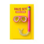 Mustran 3-6 Yaş Çocuk Şnorkel Maske Küçük Model 2'li Set Maske Şnorkel Deniz Havuz Dalış Maskesi - 3 - 6 Yaş - Pembe