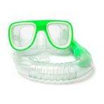 Mustran 3-6 Yaş Çocuk Şnorkel Maske Küçük Model 2'li Set Maske Şnorkel Deniz Havuz Dalış Maskesi - Yeşil