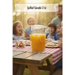Mustran Akrilik 2 Lt Şeffaf Sürahi (Buzdolabı Kapak Rafına Sığar) - Renkli