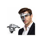 Mustran Antik Eskitme Gümüş Phantom Yarım Maske, Tek Ebat, Phantom Balo Maskesi, Antik Gümüş, Erkek