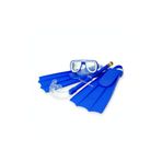 Mustran Çocuk 3'lü Deniz-Havuz Set Palet Maske Şnorkel Dalış Seti PVC 24-29 Numara Ayarlanabilir Kayışlı, Tek Ebat, Avnmustranpaletliset1, Mavi
