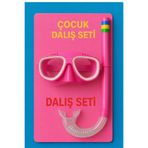 Mustran Çocuk Maske Şnorkel Dalış Seti Orta Boy 5-8 Yaş Ayarlanabilir Deniz Havuz, Tek Ebat, Avnmustransnorkelciftrenk, Pembe-Beyaz