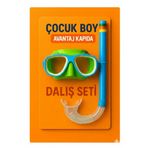 Mustran Çocuk Maske Şnorkel Dalış Seti Orta Boy 5-8 Yaş Ayarlanabilir Deniz Havuz, Tek Ebat, Avnmustransnorkelciftrenk, Yeşil-Mavi