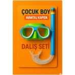 Mustran Çocuk Maske Şnorkel Dalış Seti Orta Boy 5-8 Yaş Ayarlanabilir Deniz Havuz - Yeşil