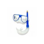 Mustran Çocuk Şnorkel Maske Küçük Model 2'li Set Maske Şnorkel Deniz Havuz Dalış Maskesi, Tek Ebat, Avnmustranbasicsnorkel, Mavi