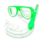 Mustran Maske-Şnorkel-Kulak Tıkacı Çocuk 3'lü Set Orjinal Kutulu 3-6 Yaş - Yeşil