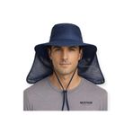 Mustran Safari Spor Güneş Şapkası Ense Korumalı Fileli Trekking Kamp Yürüyüş Outdoor Yazlık Şapka, Tek Ebat, avnsafar1, Lacivert, Unisex Yetişkin