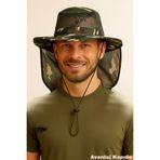 Mustran Uv Korumalı Enseli Outdoor Şapka Bahçe Balıkçı Kamuflaj Güneş Şapkası Hafif Yeşil