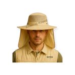 Mustran Uv Korumalı Enseli Outdoor Şapka Güneş Koruyucu Safari Balıkçı Şapkası Hafif Tasarım Açık Krem
