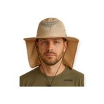 Mustran Uv Korumalı Enseli Outdoor Şapka Güneş Koruyucu Safari Balıkçı Şapkası Hafif Tasarım Koyu Krem