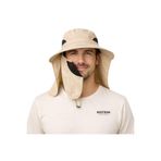 Mustran UV Korumalı Sök Tak Maskeli Enseli Güneş Şapkası Unisex Outdoor Yazlık Krem Şapka, Standart, Avnmustransapkamaselşi, Krem/Bej, Unisex Yetişkin