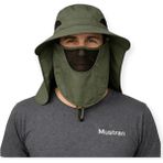 Mustran Uv Korumalı Sök Tak Maskeli Unisex Enseli Şapka Sinek Koruyucu Tarla Balıkçı Kamp Outdoor Plaj - Tek Beden - --