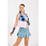 MUTE BAG Baby Pink Zincirli Baget/Toz Pembe Zincirli El Ve Omuz Çantası (BOY:20 EN:30) toz pembe