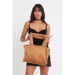 MUTE BAG Camel Juicy Tote Kadın Peluş Omuz Çantası (40 * 30) Bej