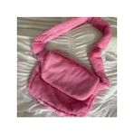 Mute Bag Cindy Pink / Şeker Pembe Renk Peluş Kapaklı Postacı Çapraz Askılı Omuz Okul Çantası - Şeker Pembesi