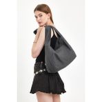 Mute Bag Classic Kanvas Gri Renk Tote The School Bag Çapraz ve Omuz Çantası BOY 27 X EN 35 - 02 - Gri
