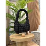 Mute Bag Cluody Bag Siyah Baget Kapitone / Quilted Bulut El Ve Omuz Çantası