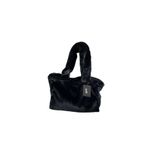 MUTE BAG Midnight Juicy Tote Kadın Peluş Omuz Çantası (40 * 30) Siyah