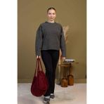 MUTE BAG Mute Bag Claret Red/Bordo 00s Shopper Bag Fermuarlı Astarlı Okul Omuz Çantası (32/36) Bordo
