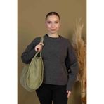 MUTE BAG Mute Bag Light Green 00s Shopper Bag Fermuarlı Astarlı Okul Omuz Çantası (32/36) Yeşil
