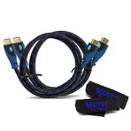 MutecPower Çok aşamalı kablo-High Speed HDMI kablo Ethernet – HDMI 1.4 a-, Full HD 3D ve audio Return Channel-[Spaeteste sürümü mevcuttur] SET/ 2 Meter 2 Stück 1