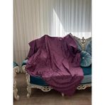 Muteks Kaymaz Tabanlı Tay Tüyü Çekyat, Koltuk, Kanepe Örtüsü Pembe, Mor,antrasit Renk 175x210cm
