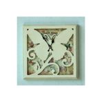 Mutfak Ahşap Saatler – MB Kare Sweet Home Temalı Duvar Saati (30x30x5,5 Cm)