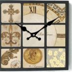 MUTFAK › AHŞAP SAATLER › Saatler-MB KARE ESKİTME TEMALI DUVAR SAATİ-30*30*3,5 CM