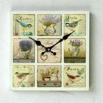 MUTFAK › AHŞAP SAATLER › Saatler-MB KARE MUHTELİF TEMALI DUVAR SAATİ-30*30*3,5 CM