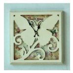 MUTFAK › AHŞAP SAATLER › Saatler-MB KARE SWEET HOME TEMALI DUVAR SAATİ-30*30*5,5 CM