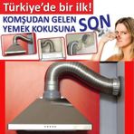 Mutfak Aspiratörü Davlumbaz Baca Koku Önleyici Klape Seti 3M