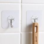 Mutfak Banyo Kendinden Yapışkanlı Şeffaf Askı 5 Li Set