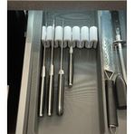 Mutfak Bıçaklık Tutucu Düzenleyici Çok Fonksiyonlu Bıçak Standı Modern Bıçaklık Bloğu Hijyenik ve Güvenli Saklama Mutfak Düzenleyici Organizer-Kitchen Knife Block Holder Organizer (192mm)