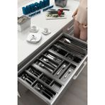 Mutfak Çekmece Içi Düzenleyici, Kaşıklık 84CM x 48CM Yanlar ve Boydan 4cm Kesilebilir, Antrasit