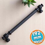 Mutfak Dolap Çekmece Mobilya Dolabı Kapak Kulpları Mat Siyah Çizgili Metal Kulp 192 Mm 19.2 Cm