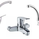 Mutfak Eviye Bataryası Lavabo Musluğu Banyo Armatürü 5 Yıl Garantili Set