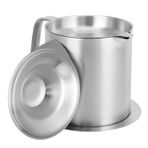Mutfak Için Gres kabı, 1000ml Paslanmaz çelik Gres Filtre Sürahi Ince örgü süzgeç Domuz pastırması kızarmış Gıda Severler Için Büyük Kapasiteye Sahip Gres kabı