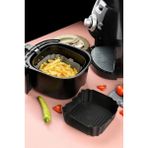 Mutfak Köşesi Airfryer Silikon Pişirme Kabı Tüm Airfryer'lere Uyumlu - Siyah