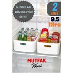 Mutfak Köşesi FreshBox 2 Adet 9.5 Litre Dolap İçi Düzenleyici Sepet, Saklama Kutusu, Banyo ve Mutfak Organizeri