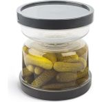 Mutfak Köşesi Kum Saati Zeytin ve Turşu Saklama Kabı - 350 ml - Yeşil