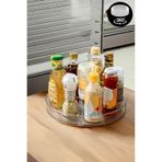 Mutfak Köşesi Lumora 360 Döner Dolap İçi Organizer – Şeffaf Baharat & Sos Düzenleyici 23,5 cm