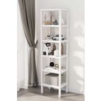 Mutfak Köşesi Shelf 6 Katlı Düzenleyici Plastik Raf Ünitesi Beyaz, Kitaplık, Banyo, Mutfak Rafı