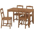 Mutfak Masası Takımı, Antika Vernik-Çam, 4 Sandalyeli - Naturel - Tek Ebat
