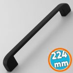 Mutfak Mobilya Çekmece Mutfak Dolap Dolabı Kulpları Kapak Kulbu 22.4 cm Kulp 224 mm Siyah Metal - 1