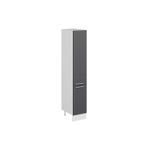 Mutfak Modül Duz 40-H222Cm Boy Dolabı Beyaz Antrasit Mdf