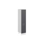 Mutfak Modül Duz 45-H210Cm Boy Dolabı Beyaz Antrasit Mdf